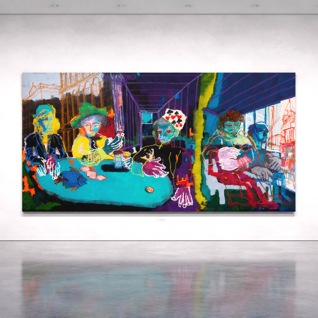 SOLD – The Winner Takes It All – The Bitcoin Hand (2024) 310 x 160 cm (122 x 63 inches)